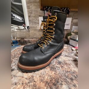 RED WING 2218 Steel Toe Black Logger Boots / Work Boots Men’s Size 12 B